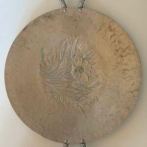 Vintage Everlast Metal Hand Forged Floral Tray